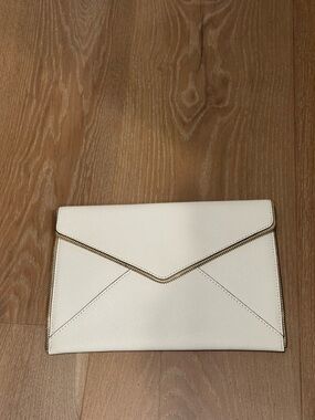 Rebecca Minkoff envelope clutch white